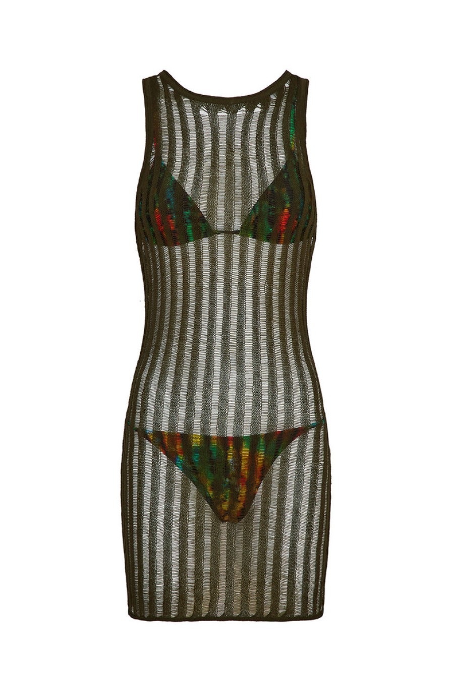 Clothing And Accessories tropic of c | Ipanema Tank Dress In Olive