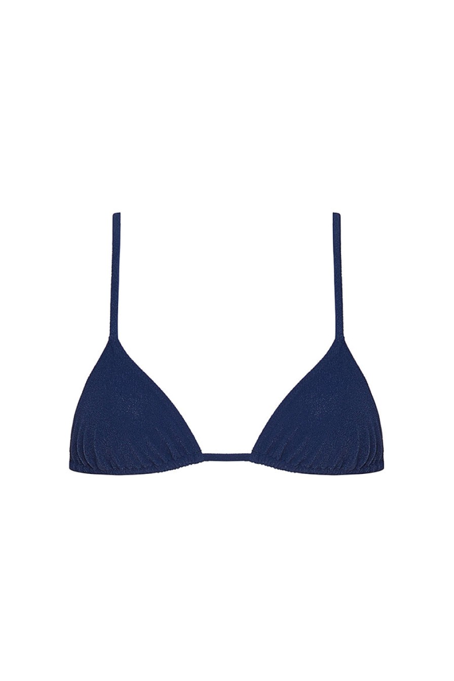 Two Pieces tropic of c | Equator Top In Indigo Eco Terry