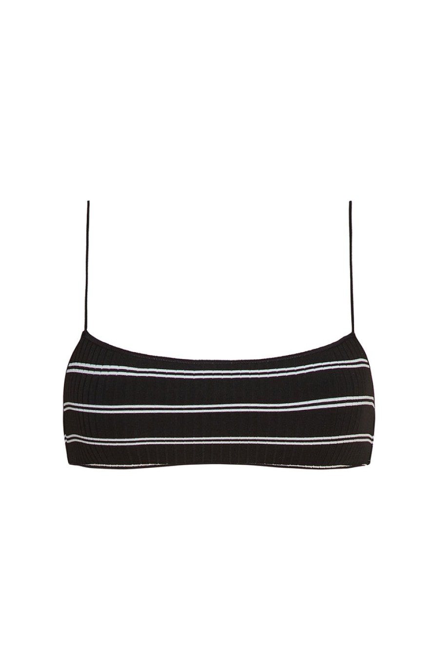 Two Pieces tropic of c | The C Bralette In Black And White Rib