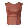 Clothing And Accessories tropic of c | Mesh Sleeveless Top In Henna